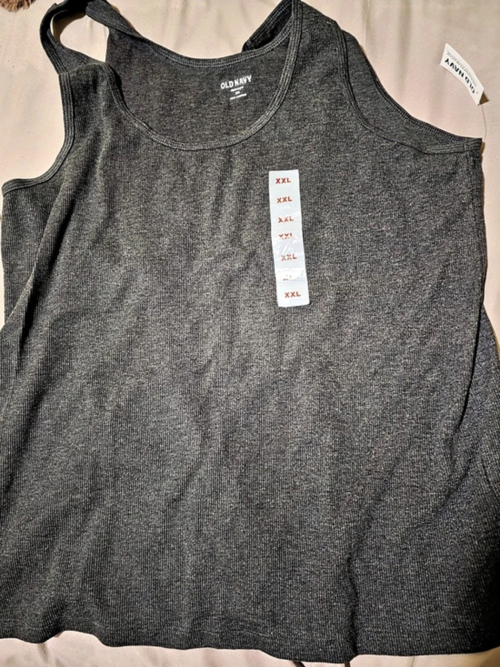Old Navy Rib-Knit First Layer Tank Top Black XXL
